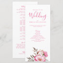 Search for pink floral wedding programs Boho