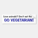 Search for vegetarians bumper stickers Rights
