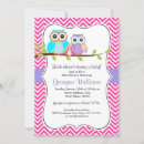 Search for owl baby girl shower invitations Pink