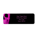 Search for neon pink return address labels Black