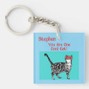 Search for drawing of a cat key rings Black and white cat
