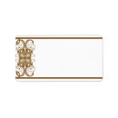 Search for gold flourish return address labels Black