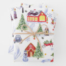 Search for christmas village wrapping paper White