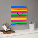 Search for bright colors clocks Stripes