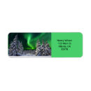 Search for landscape return address labels Northern lights