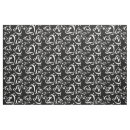 Search for musical notes fabric Black and white