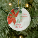 Search for new year christmas tree decorations Poinsettia