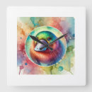 Search for abstract drawing clocks Watercolor