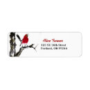Search for red bird labels Black