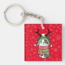 Search for cat in coffee key rings Cute pet