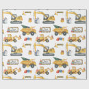 Search for construction christmas wrapping paper For kids