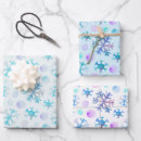 Search for purple snowflake wrapping paper Xmas