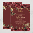 Search for burgundy quince invitations Glitter