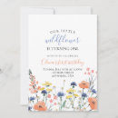 Search for spring 1st birthday invitations Wildflowers