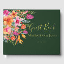 Search for pink guest books Elegant modern floral