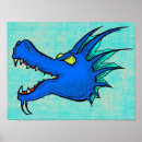 Search for dragon head posters Blue
