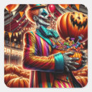 Search for scary clown stickers Halloween