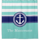 Search for navy turquoise shower curtains Nautical