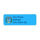 Search for menorah return address labels Blue