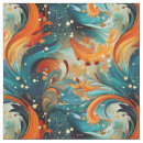 Search for teal orange fabric Abstract