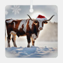 Search for longhorn cow christmas decor Bull