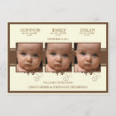 Search for triplet birth announcement cards Three