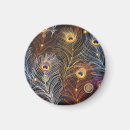 Search for peacock feather pattern magnets Gold
