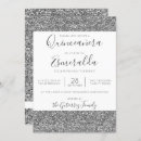 Search for silver glitter quinceanera invitations Girly