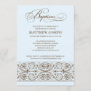 Search for blue and brown christening invitations Vintage