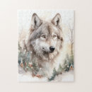 Search for wild wolf puzzles Winter
