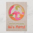 Search for peace sign invitations 60's