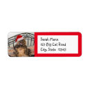 Search for hat return address labels Funny cat