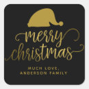 Search for elegant black and gold christmas stickers Calligraphy