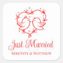 Search for cute wedding stickers Just married
