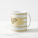 Search for gold glitter heart mugs Girly