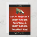 Search for badger invitations Funny