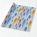 Search for feathers wrapping paper Watercolors