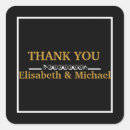 Search for black gold save the date stickers Thank you