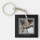 Search for wedding favour square key rings Typography