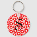 Search for red daisy key rings White