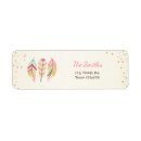 Search for feather return address labels Boho