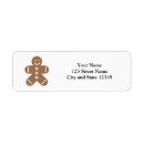 Search for gingerbread man return address labels Cookie