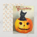 Search for vintage halloween cat postcards Jack o lantern