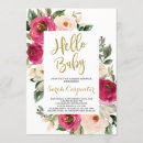 Search for burgundy floral baby shower invitations Burgundy and blush