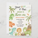 Search for 3rd birthday invitations Three rex
