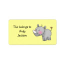 Search for rhino return address labels Cartoon