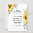 Search for rustic eucalyptus wedding invitations Sunflower