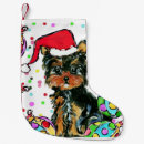 Search for yorkie christmas stockings Santa
