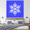 Search for snowflakes canvas prints White