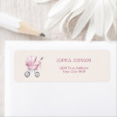 Search for baby stroller return address labels Watercolor